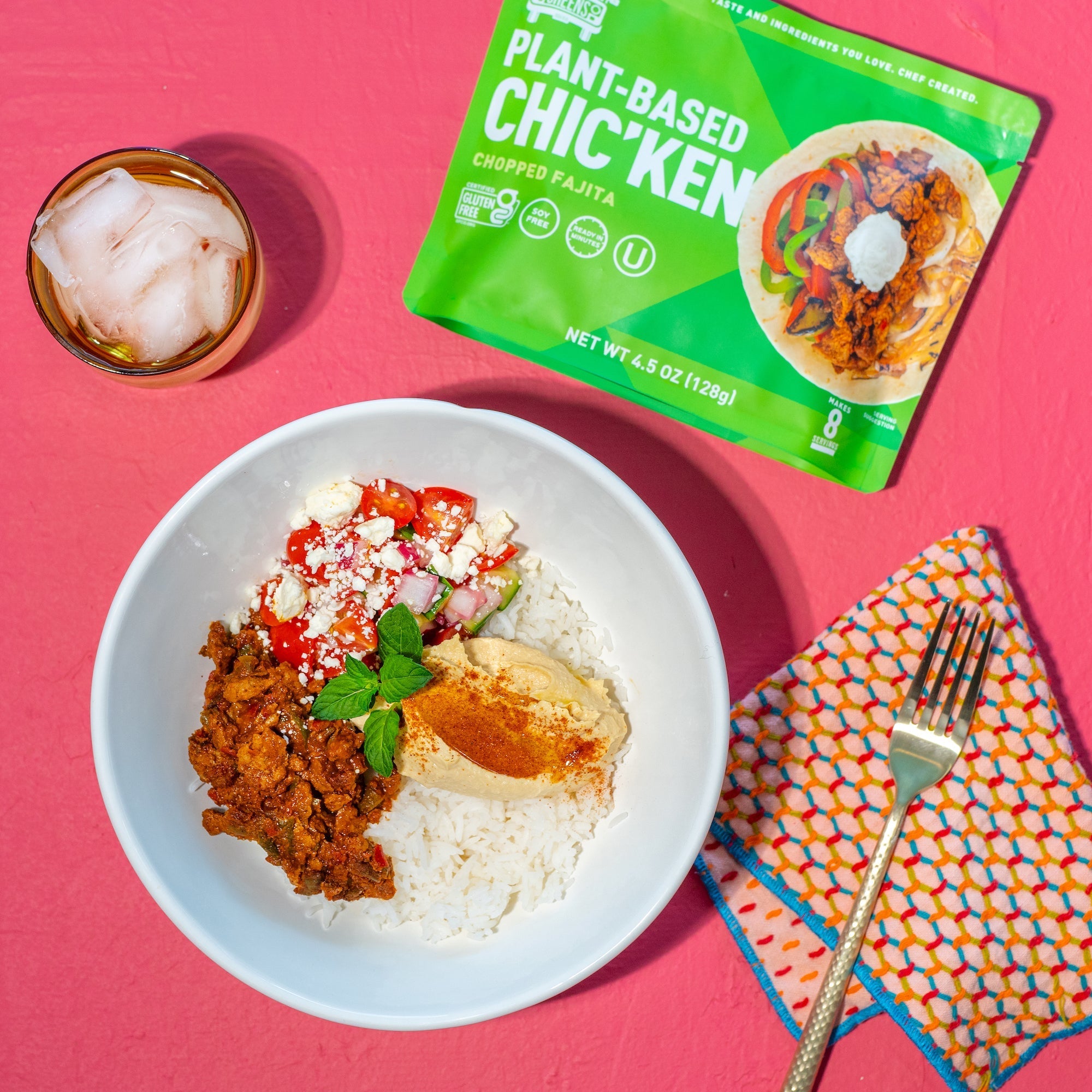 Greek Chopped Fajita Protein Rice Bowl – RollinGreens