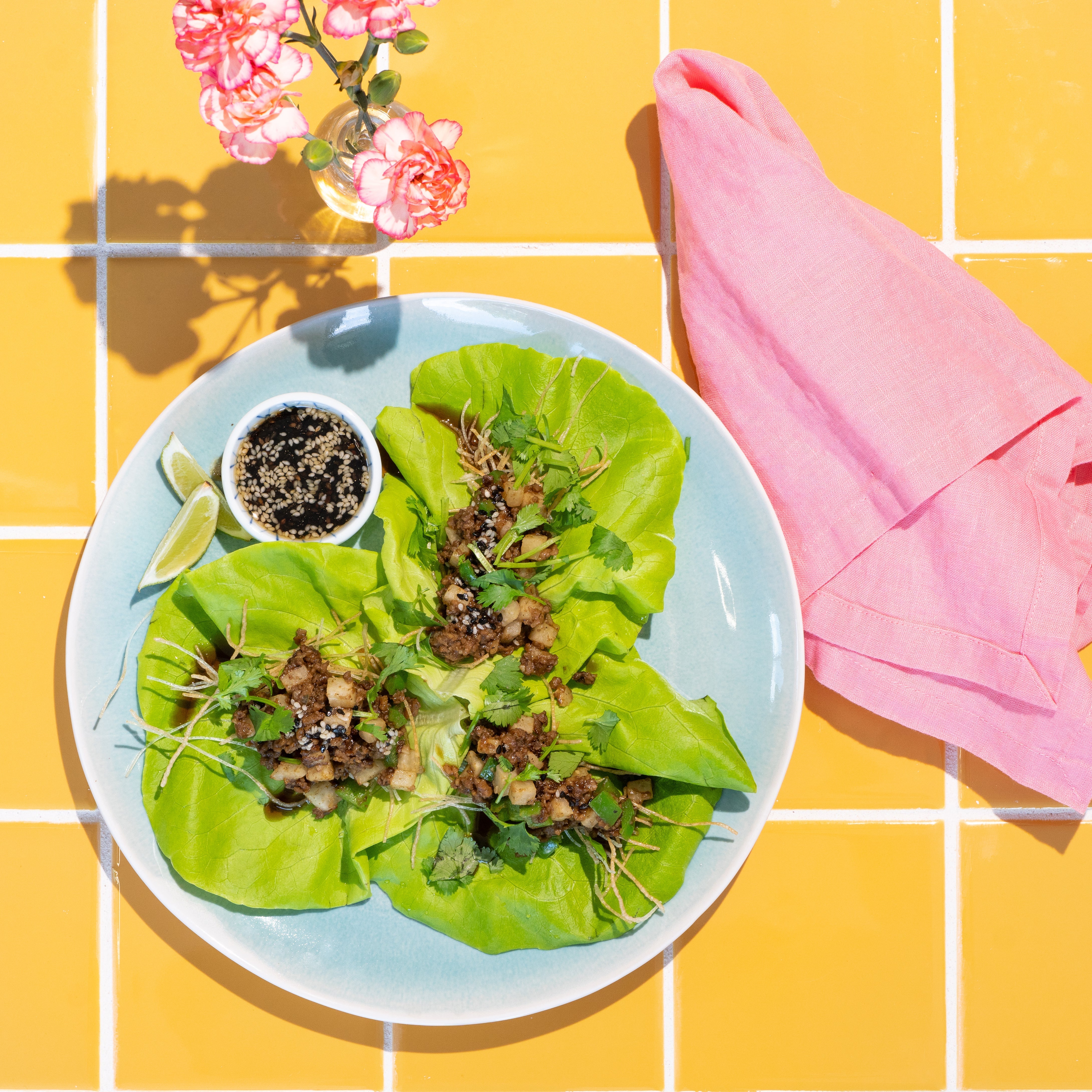 Mexican/Asian Fusion Lettuce Cups – RollinGreens