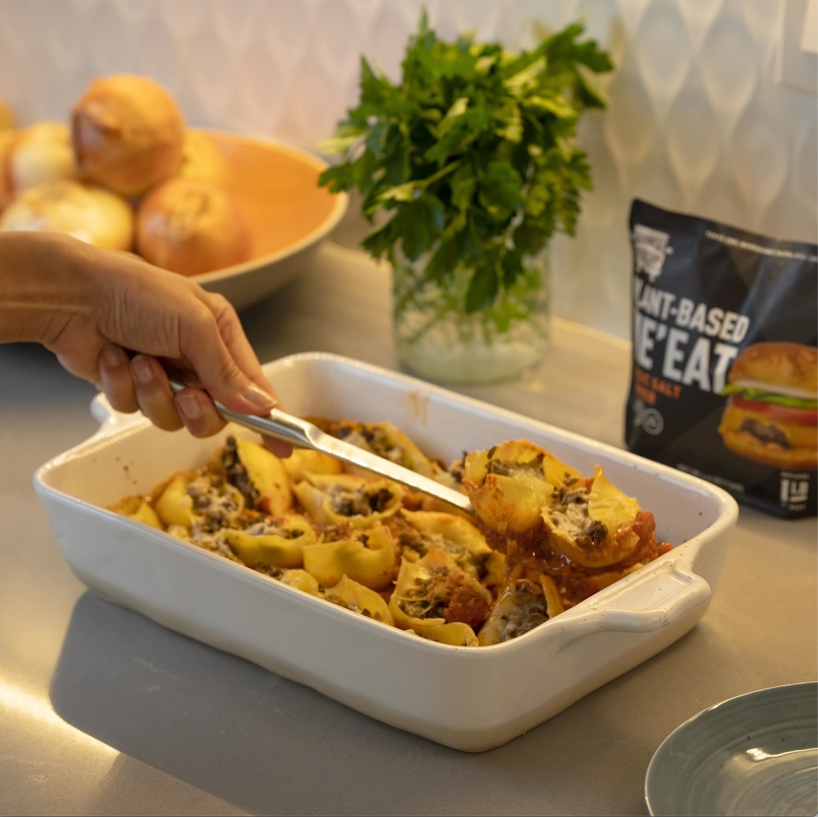 Stuffed Protein Shells in Marinara – RollinGreens