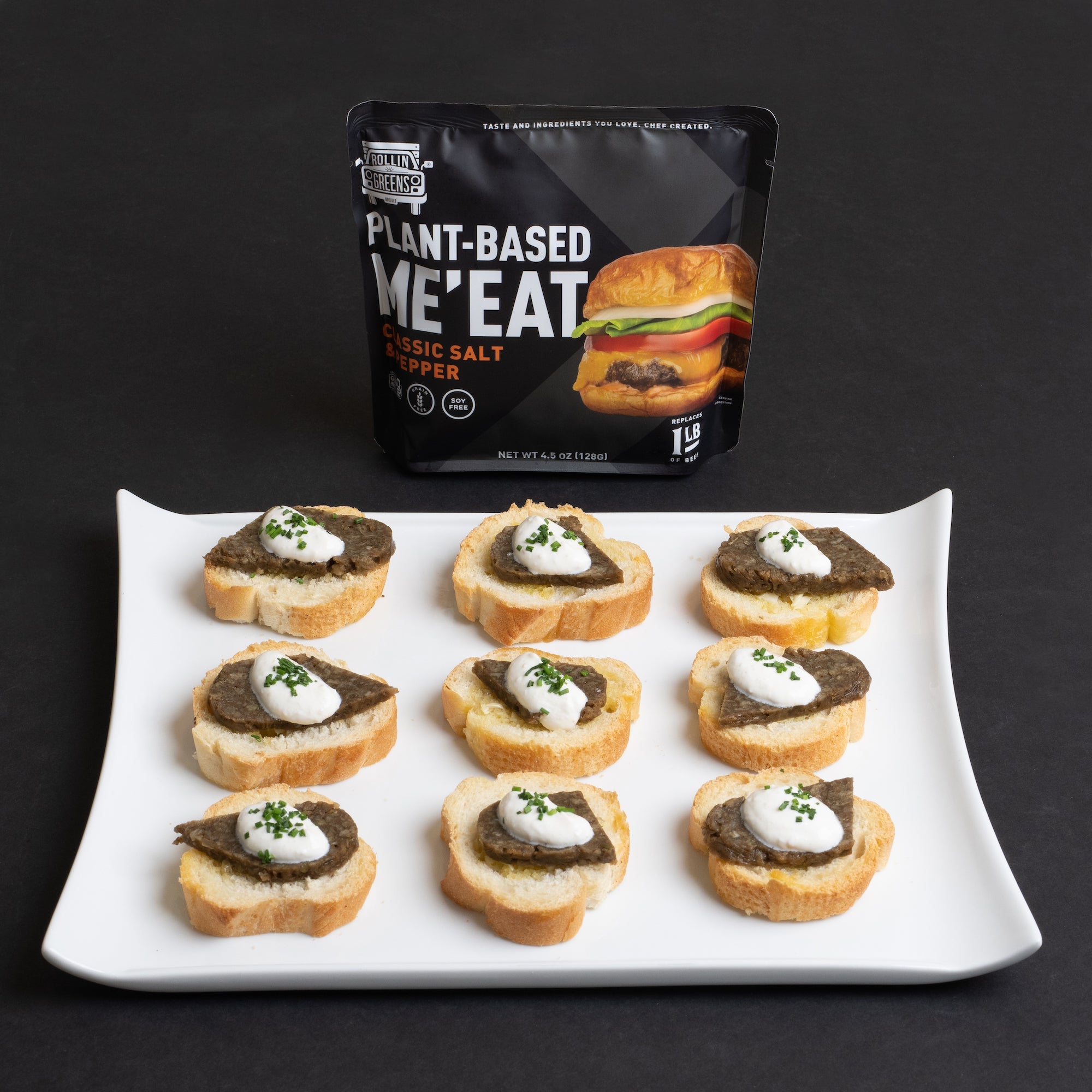 Garlic Bread & Protein Crostini’s – RollinGreens