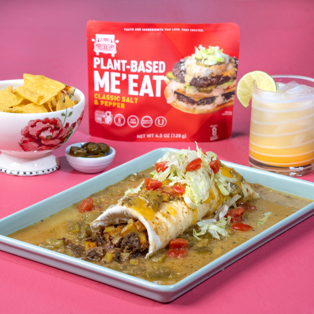 Smothered Salt & Pepper Protein and Potato Burrito