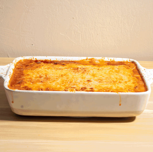 Salt & Pepper ME’EAT Lasagna with zucchini noodles and cottage cheese