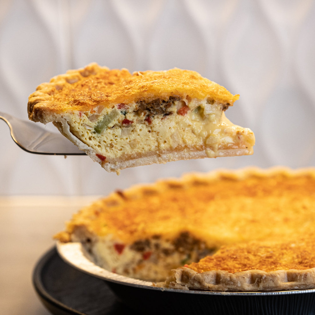 Chorizo Protein and veggie quiche
