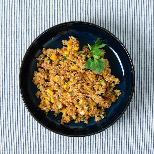 Quinoa Salad with Chopped Fajita Protein