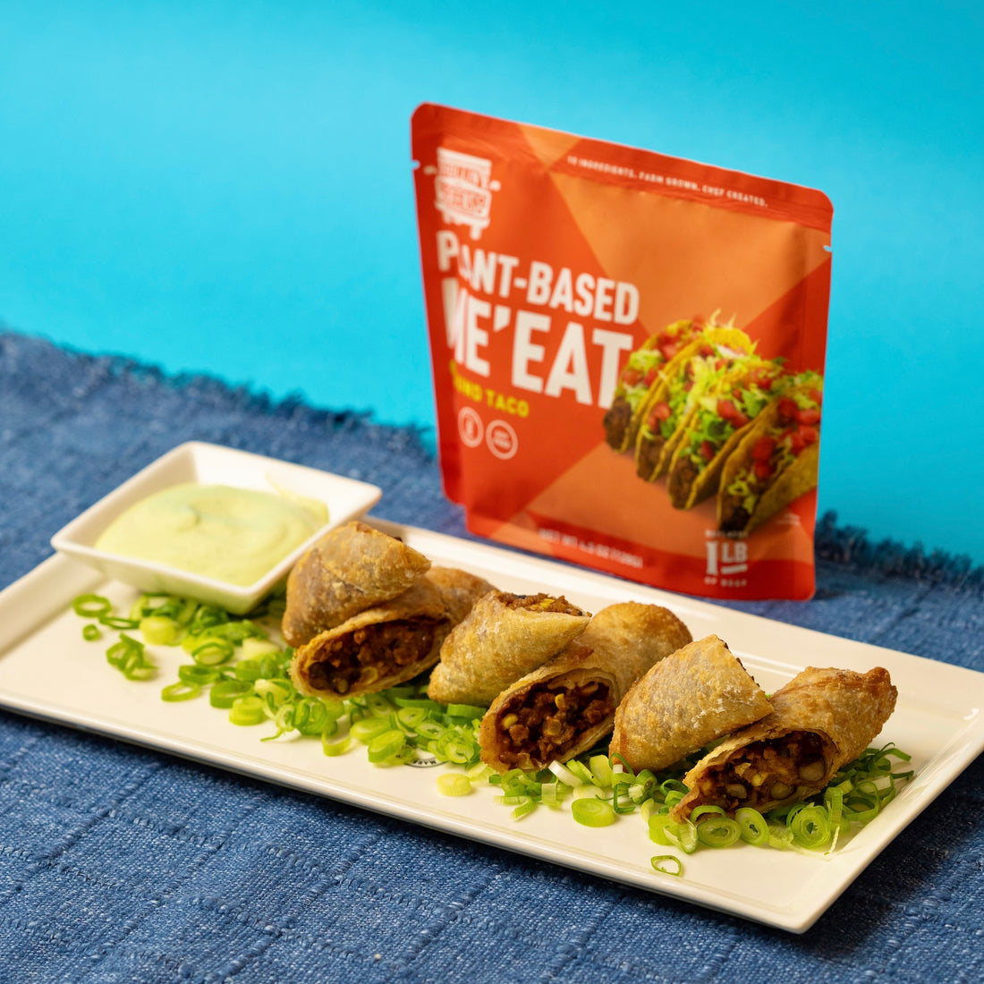Southwest ME'EAT Egg rolls with an Avocado Ranch Dip