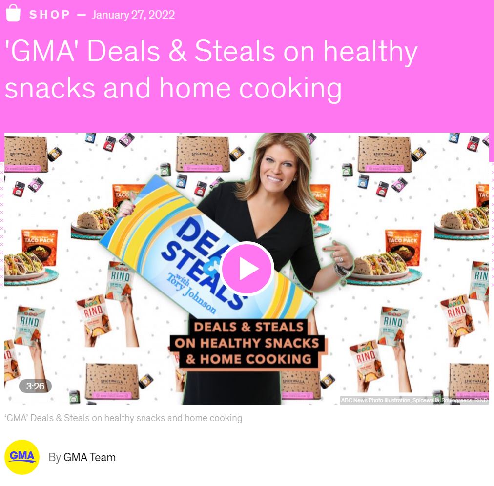 RollinGreens featured on 'GMA' Deals & Steals!